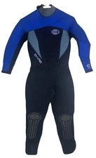 Bare Velocity 7/6 MM Black Blue Womens 8 Wetsuit Scuba Diving EUC