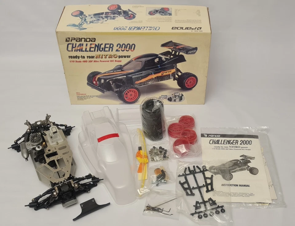 Thunder Tiger Panda Challenger 2000 1:10 4wd nitro buggy New Boxed Rare - Immagine 3 di 4