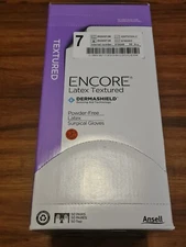 50-Pairs Encore Latex Textured DermaShield Sterile Latex Surgical Gloves 7 .