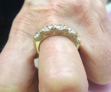 1.77 carat, 59 Round Brilliant Diamond Wedding Ring 14K Yellow Gold Band 11