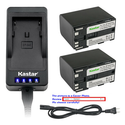 Kastar Battery LED Super Charger for Canon BP-970G BP945 Canon C2 DM-MV1 DM-MV10