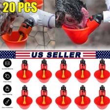 20x Chicken Waterer Cups Poultry Water Cups Automatic Poultry Waterer, Duck Bird