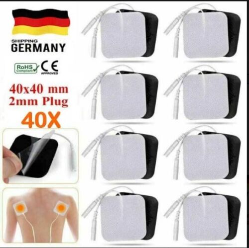 40x TENS Elektroden Pads Selbstklebend für Massage EMS Reizstrom Gerät 4x4cm DHL - Bild 4 von 18