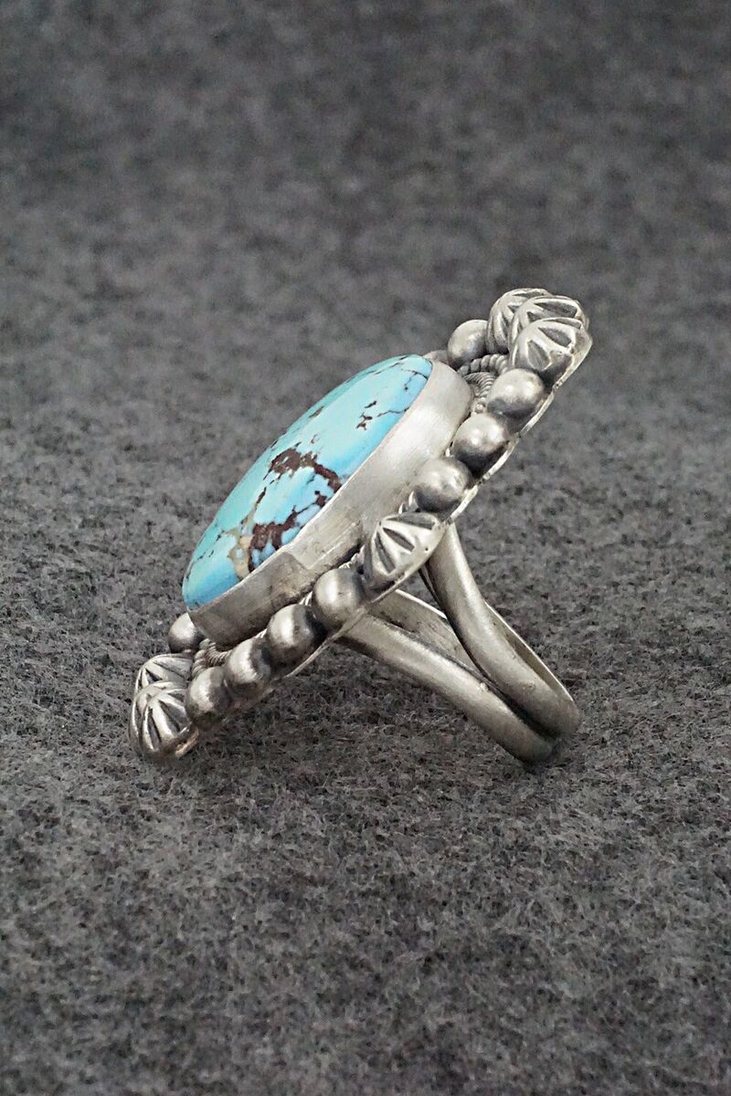 Turquoise & Sterling Silver Ring - Bobby Johnson - Size 6.5 Turquoise & Sterling Silver Ring - Bobby Johnson - Size 6.5