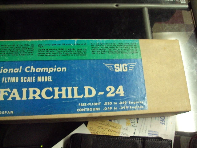 DE COLECCIÓN Sig manufacturing Fairchild 24, 36" WINGSPAN ESCALA 1" Foto 2 de 4