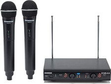 SAMSON Stage 212 Dual VHF Handheld Wireless Microphone System with 2 Q6 Mics