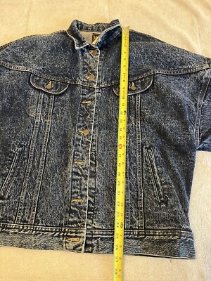 Lee Riders Dark Blue Denim Jacket Acid Wash RN 34783 Women's Size