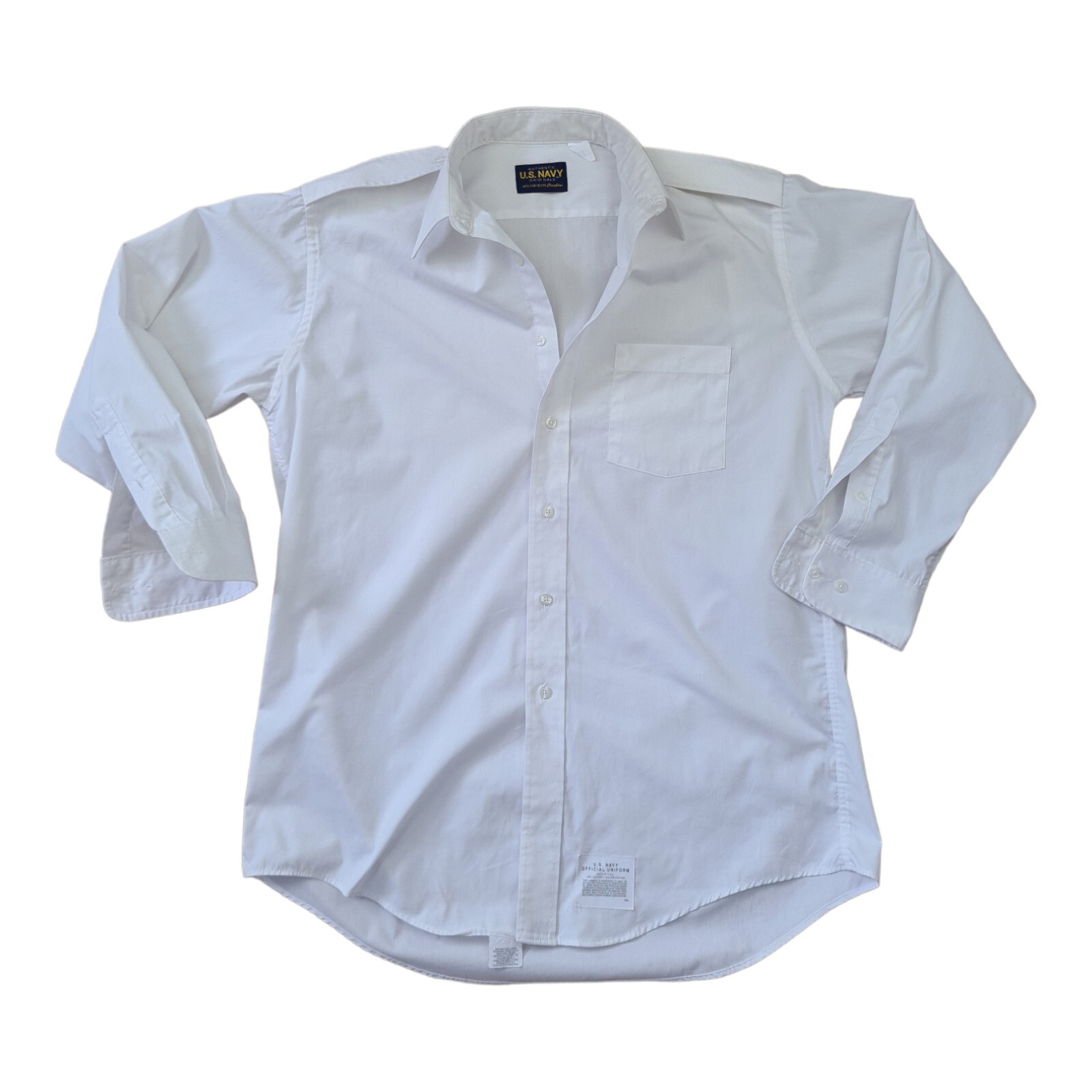 US Navy Official Uniform White Shirt Mens Size Large … Gem