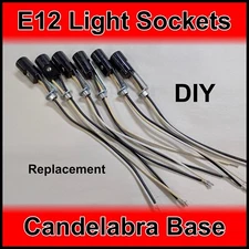 1 Pcs - E12 Light Sockets Candelabra Base Lamp - UL - NOS - replacement - diy
