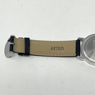 AKTEO Watch Quartz Stainless Men's Roulette Wheel Round Shape