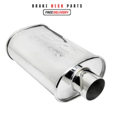 DC Sports Universal Unrestricted Oval Muffler 2.5" Inlet 2.5" Outlet