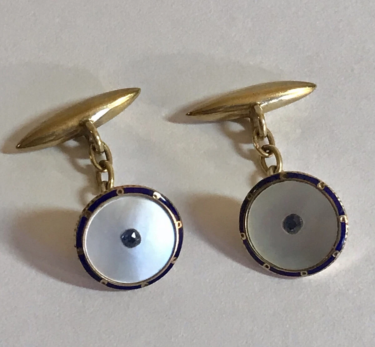 Blue enamel hotsell cufflinks