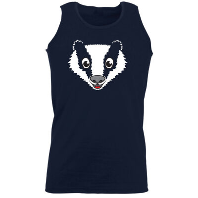 T-shirt Top Badger Animal Face Ani Mates Divertenti Novità Uomo - Foto 2