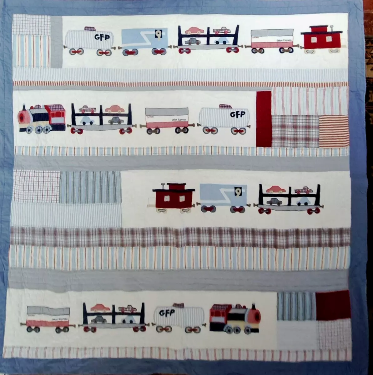 Pottery barn train quilt deals