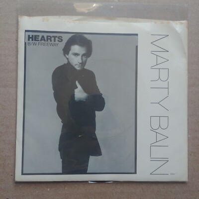 MARTY BALIN Hearts/Freeway 45 7'' Vinyl Record POP ROCK EMI Records 1981