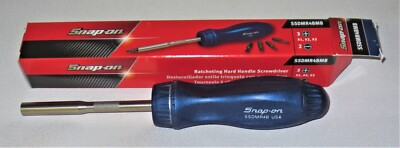 #ad *NEW* Snap on BLUE Ratcheting Screwdriver SSDMR4BMB *BLUE METALLIC HANDLE* NEW $91.95