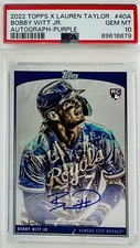 2022 Topps X Lauren Taylor Bobby Witt Jr. RC Auto Purple SP #/25 PSA 10 💎