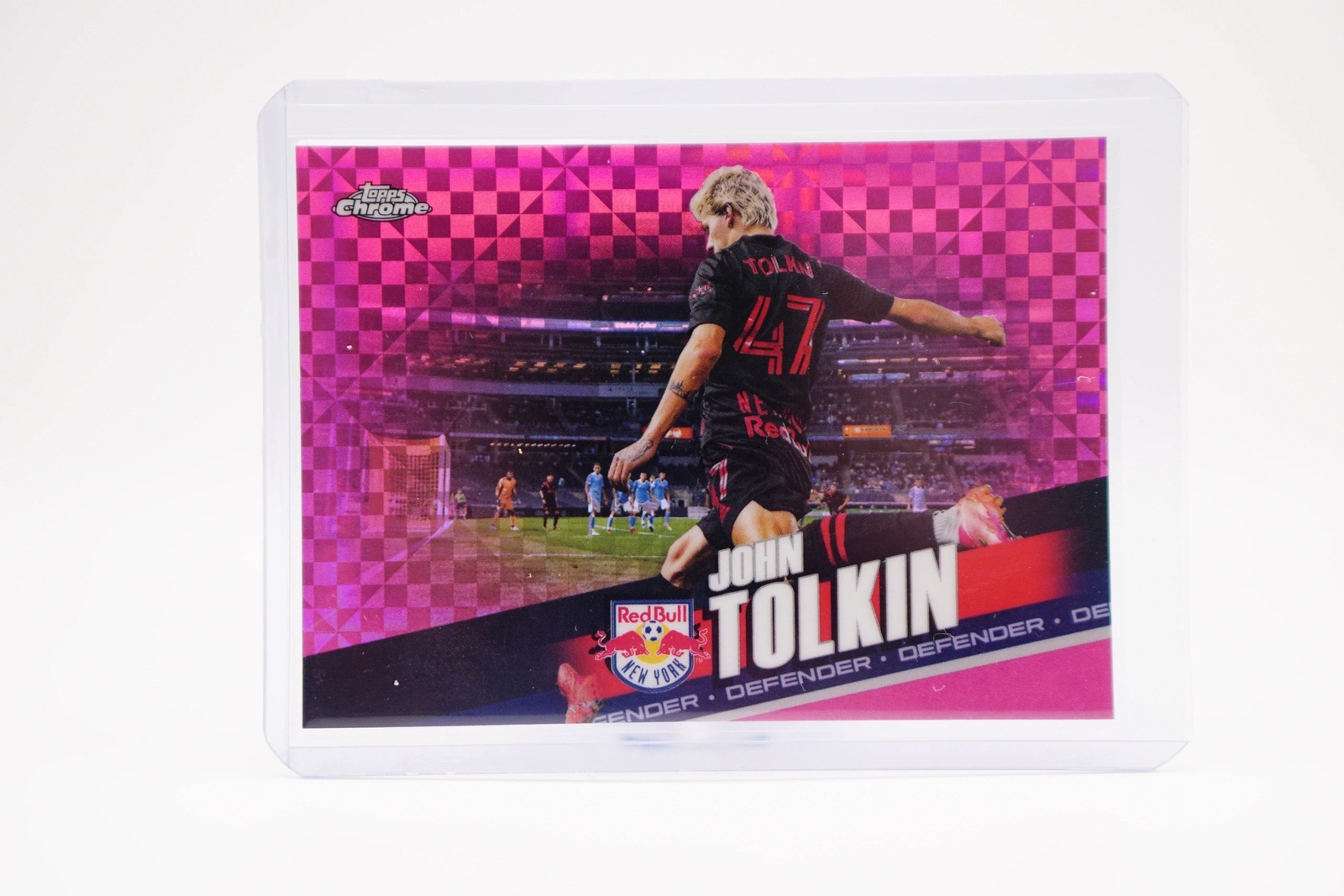 JOHN TOLKIN 2022 Chrome Major League Soccer New York Red Bulls Pink X-Factor