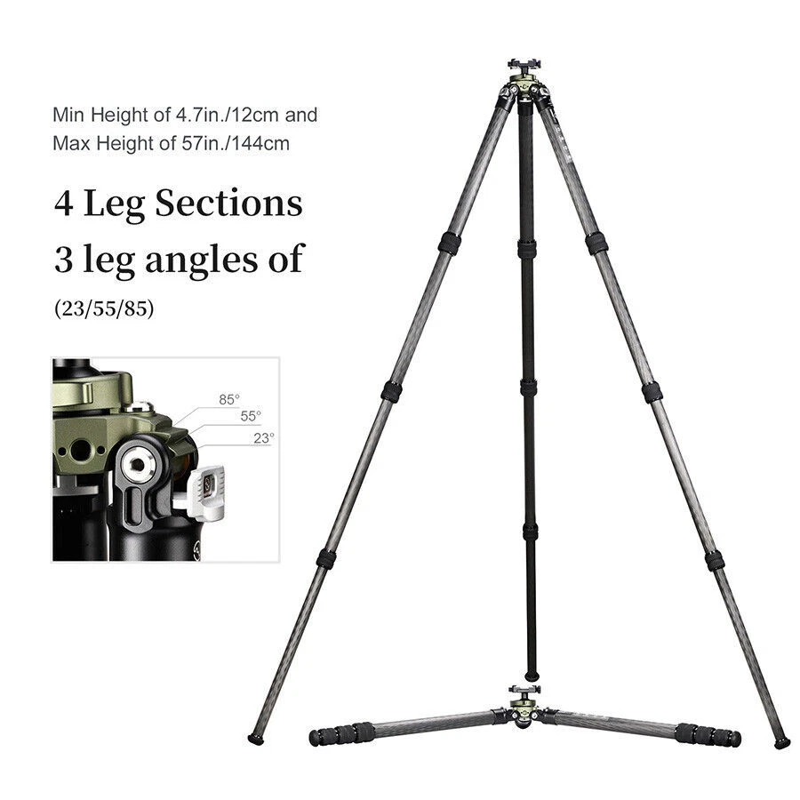 Sunwayfoto T3240CS Hunting Tripod for Shooting Rifle Stand Carbon Fiber - image 3 of 4