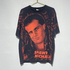 Shawn Michaels HBK WWF Vintage 1995 All Over Print 90s Single Stitch t-shirt XL