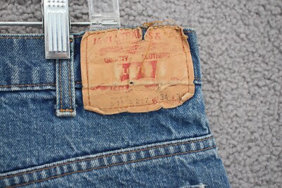 Vintage Levi 519 0217 Jeans Men 34 x 32 Blue Orange Tab