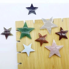 Craved Healing Crystal Stars Palm Worry Stone Chakra Balancing Charm Ornaments