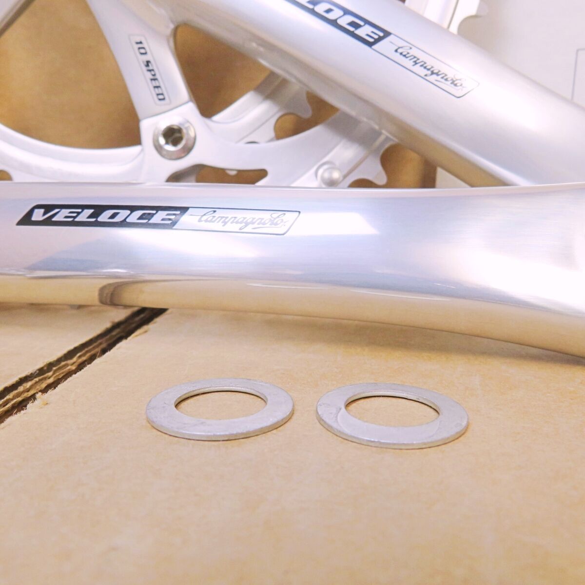 New-Old-Stock Campagnolo Veloce (172.5 mm) Crankset with New-Old-Stock Campagnolo Veloce (172.5 mm) Crankset with