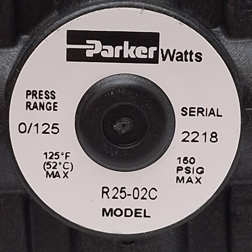 Parker R25-02C Pneumatic Regulator, 0-125psig Set, 150psig Supply, ø1/4in P2C - Picture 2 of 8