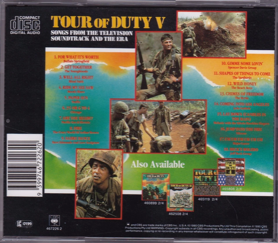 Tour Of Duty V - Various Artists - CD (CBS 4672262 1990 Australia) - Image 3 of 3