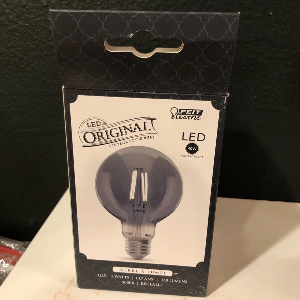 Feit Electric acre G25 E26 (Medium) Filament LED Bulb Smoke Daylight 40 Watt B39 - Image 3 of 4