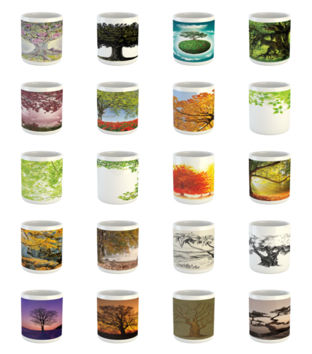 Ambesonne Tree Garden Art Ceramic Coffee Mug Cup for Water Tea Drinks, 11 oz - Afbeelding 1 van 244