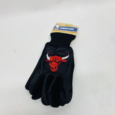    NBA Chicago Bulls Gloves WinCraft Technology Gloves NBA Working Black Gloves