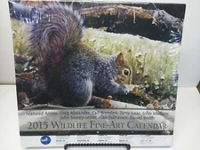 2015 Wildlife Fine-art Calendar New Old Stock Sealed In Original Plastic