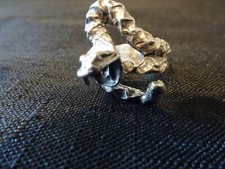 603--VINTAGE STERLING SILVER SNAKE RING--SIZE - 6 1/2