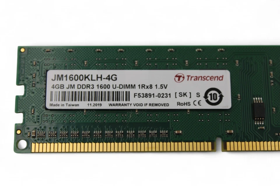 Lot of 18 x Transcend 4GB DDR3 1600MHz PC3-12800 U-DIMM Desktop RAM JM1600KLH-4G - Image 4 of 4