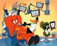 2X Marvin The Martian  Bugs Bunny  Cartoons  5x7  photo postcard Free sticker