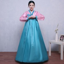 Korean Style Traditional Women's Dresses Hanbok National Costumes Kimono Party L