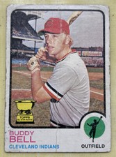 1973 Topps Buddy Bell Baseball Rookie Card (RC) #31 Indians Low-Grade Creased. rookie card picture