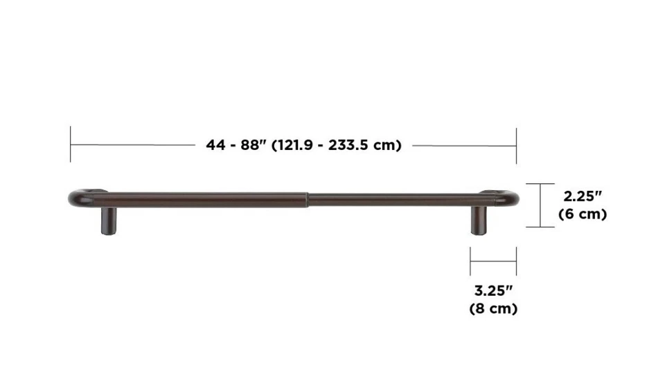 Barra de cortina opaca expandible Umbra Twilight 48-88" Foto 3 de 4