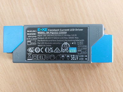 BOKE 21W LED Treiber Netzteil AC 200V~240V DC 28-42V 500mA x 5 Stück