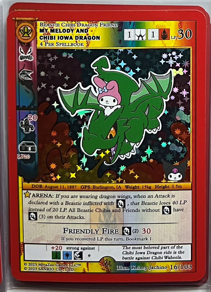 MetaZoo - My Melody and Chibi Iowa Dragon 16/103 Gold Full Holo