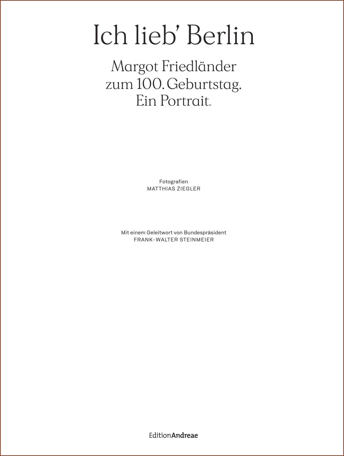 Thumbnail - Ich Lieb' Berlin. Margot Friedländer Zum 100. Geburtstag. Ein