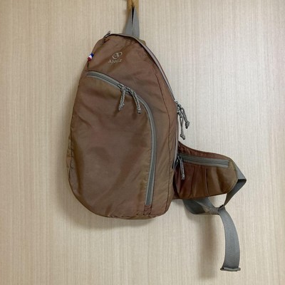 Aigle Brown Nylon Sling Bag with Front Pocket - New Condition