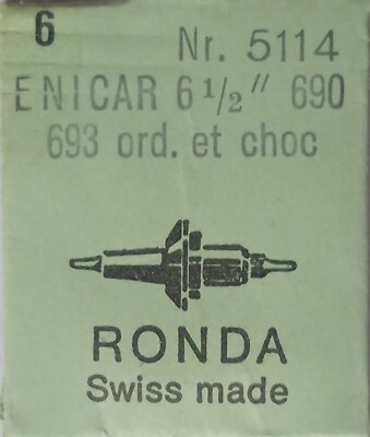 Nos New [1X = 1 Staff ] Enicar 690 693 Ord Choc. Ronda 5114 Achse Balance Staff