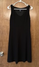 Ann Taylor Sleeveless V-neck Little Black Dress