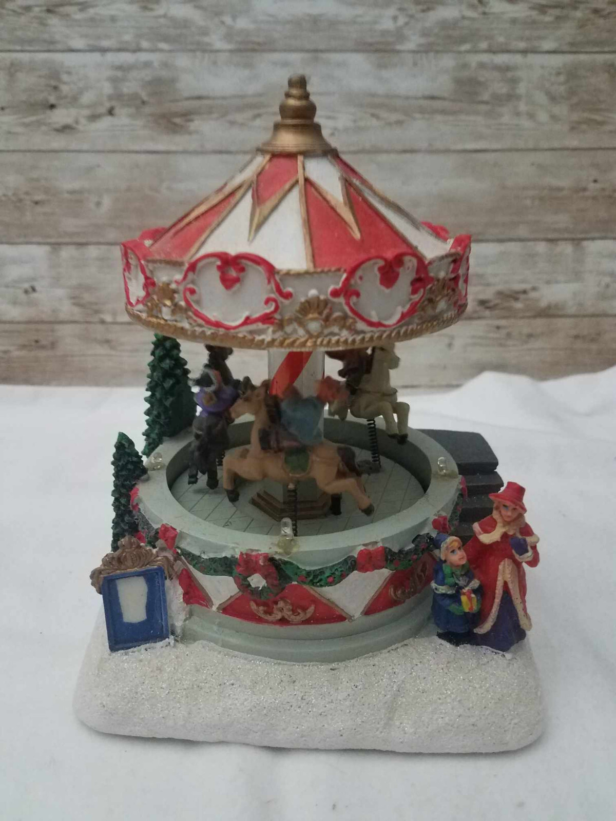 Large christmas carousel music box