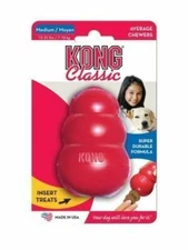 KONG Classic Dog Rubber Chew Toy - Medium, Red
