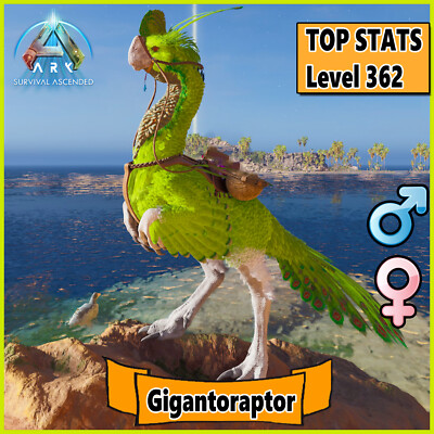 Ark Ascended PC/PS5/XBOX - PVE - GIGANTORAPTOR TOP STATS Lvl 362 Imprinted 100%!