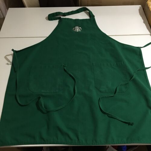 STARBUCKS Coffee Barista Employee Apron Kelly Green (One Size Fits All) - Picture 1 of 7