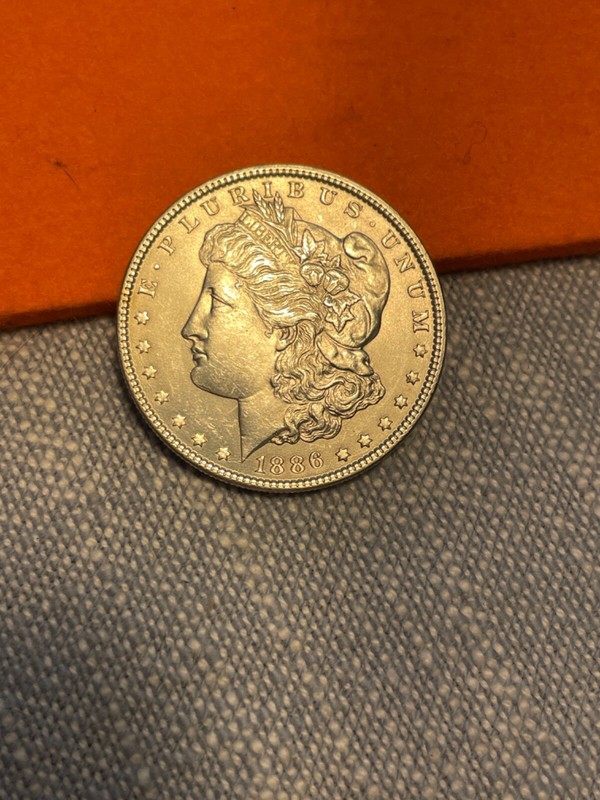 (#101130) Morgan Dollar:  1886 BU.  Frosty.